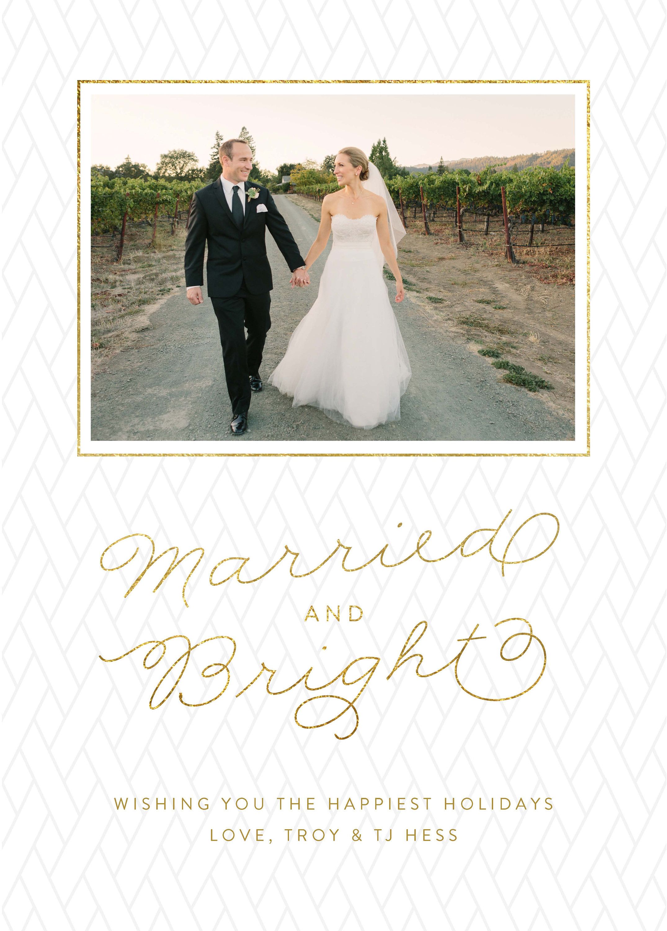 christmas wedding announcement newlywed christmas card christmas