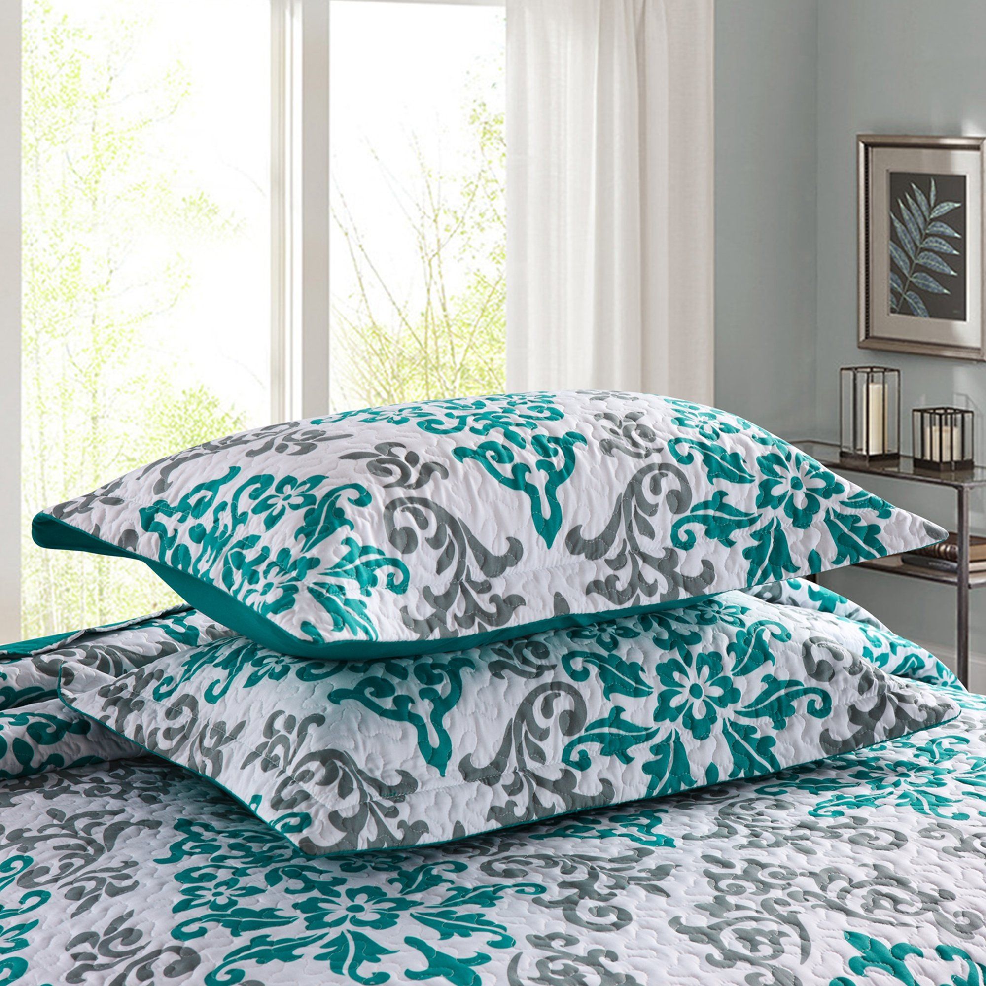 Marcielo 3 Piece Quilted Bedspread Printed Quilt Quilt Set Bedding