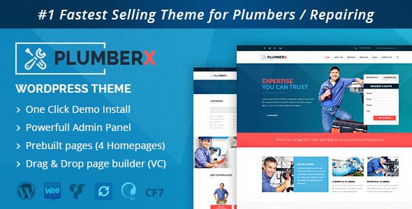 Plumber - Construction and Repairing WordPress Theme ⠀ Plumberx – Plumber and Construction WordPress Theme. Plumber Wordpress Theme is designed specially for plumbers, electricians, handyman, roof repairing, other repairing and construction companies. ... ⠀ #constructor #designarc #handyman #painter #plumbing #remodeling #renovation #roofing #themeforest #wordpress #business #plumber #company #corporate #industry #repair #construction Wordpress Template, Tema Wordpress, Wordpress Theme Design, Wordpress Theme Responsive, Premium Wordpress Themes, Free Wordpress Themes, Themeforest Wordpress, Construction Repair, Construction Company