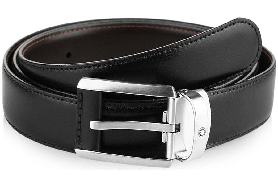 38158 Montblanc Reversible Leather Belt Mont Blanc Reversible Leather Successful Men