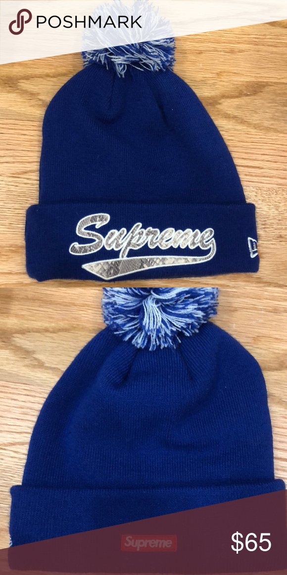 supreme new era snake script beanie