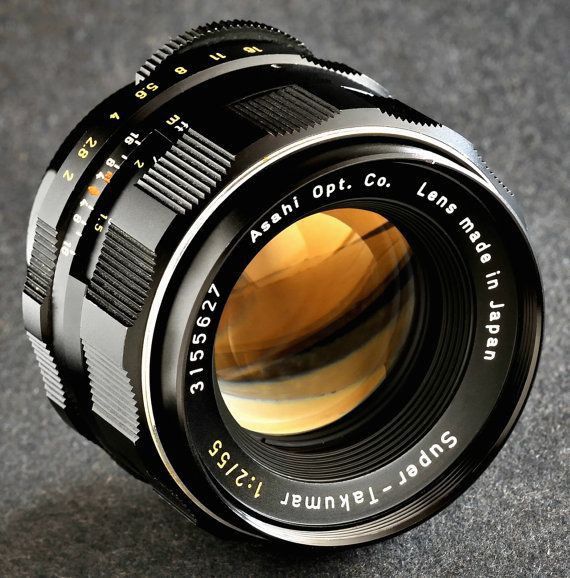 Asahi Optical 55mm f/2 Super-Takumar lens | Pentax, Vintage lenses