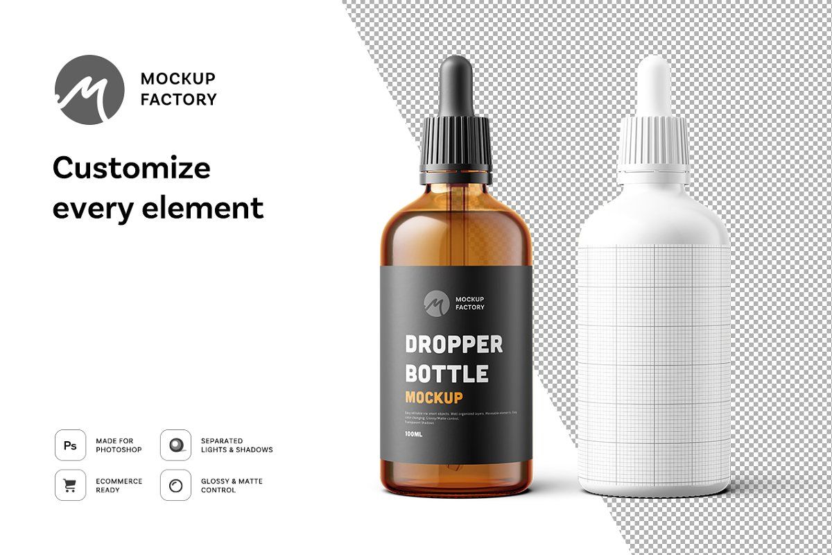 Download Dropper Bottle Mockup Vol.2 in 2020 | Dropper bottles, Bottle mockup, Bottle