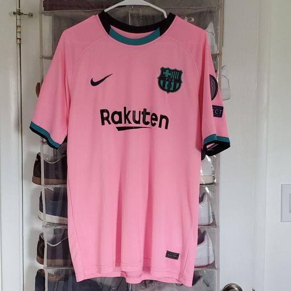 Messi Barcelona Soccer Jersey - Pink XL