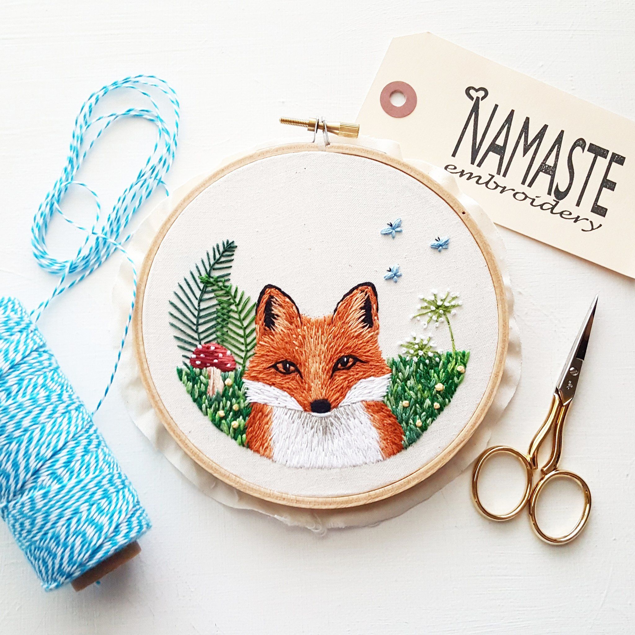 Download Little Fox Embroidery Pattern (PDF) | Embroidery projects ...