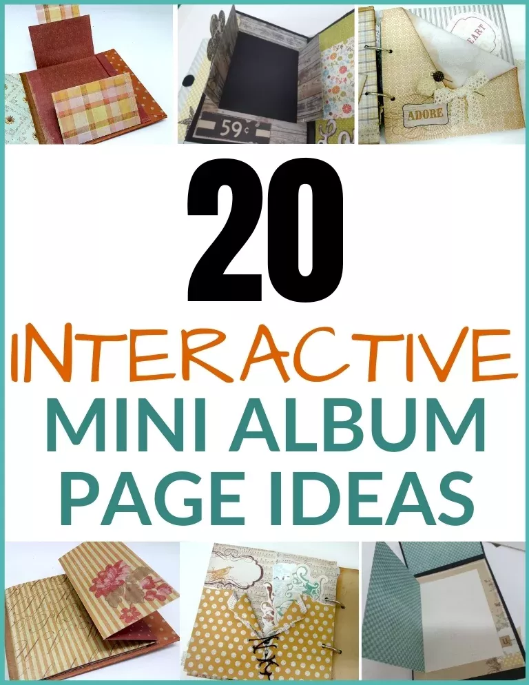 20 INTERACTIVE MINI ALBUM PAGE IDEAS - Einat Kessler Mixed Media Techniques, Art Journal Techniques, Fun Crafts, Paper Crafts, Baby Mini Album, Art And Craft Videos, Mini Album Tutorial, Art Journals