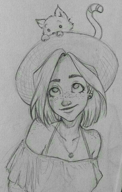 Mommy and Daddy's little princess (ON HOLD!) - First day troubles - Page 2 - Wattpad Girl Drawing Sketches, Pencil Art Drawings, Art Drawings Sketches Simple, Cool Drawings, Drawing Ideas, Drawing Tips, Drawing Drawing, Lips Drawing, Kitty Drawing