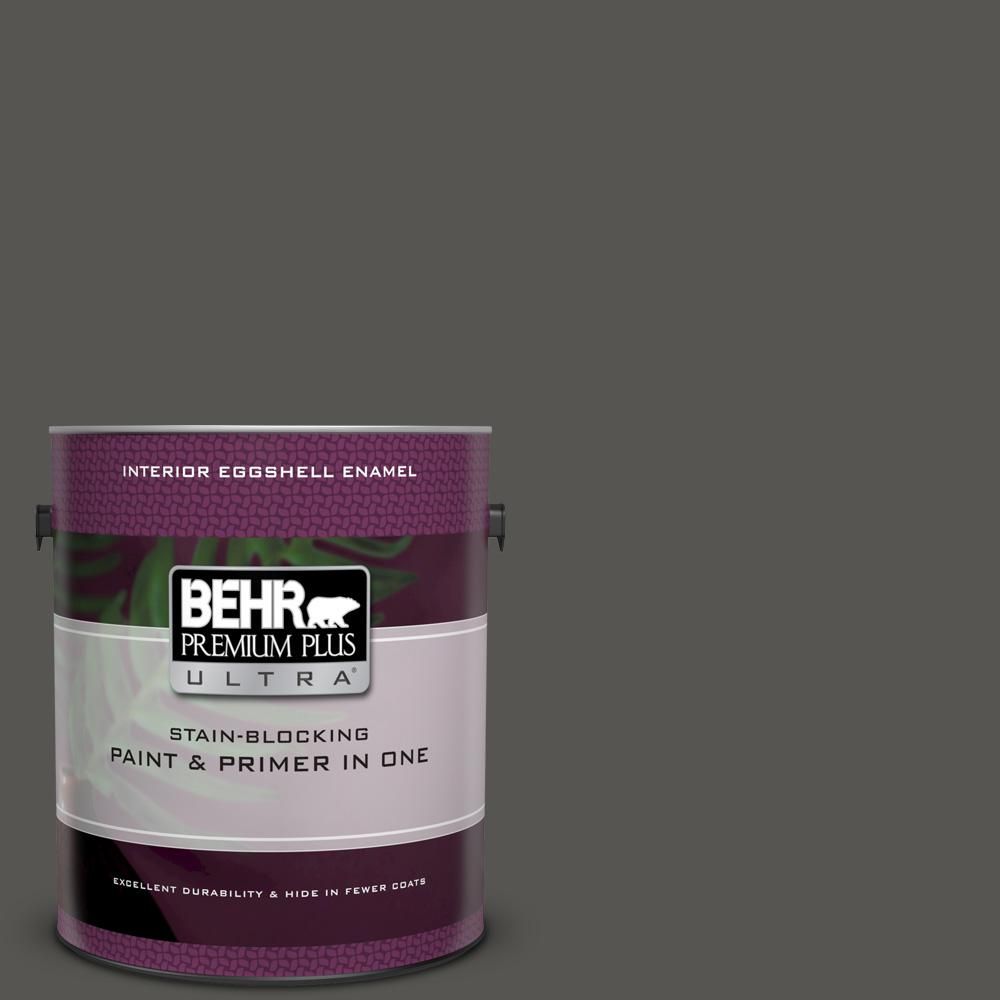 Behr Ultra 1 Gal N360 4 Battleship Gray Satin Enamel Interior Paint And Primer In One 775401 Interior Paint Best Ceiling Paint Exterior Paint