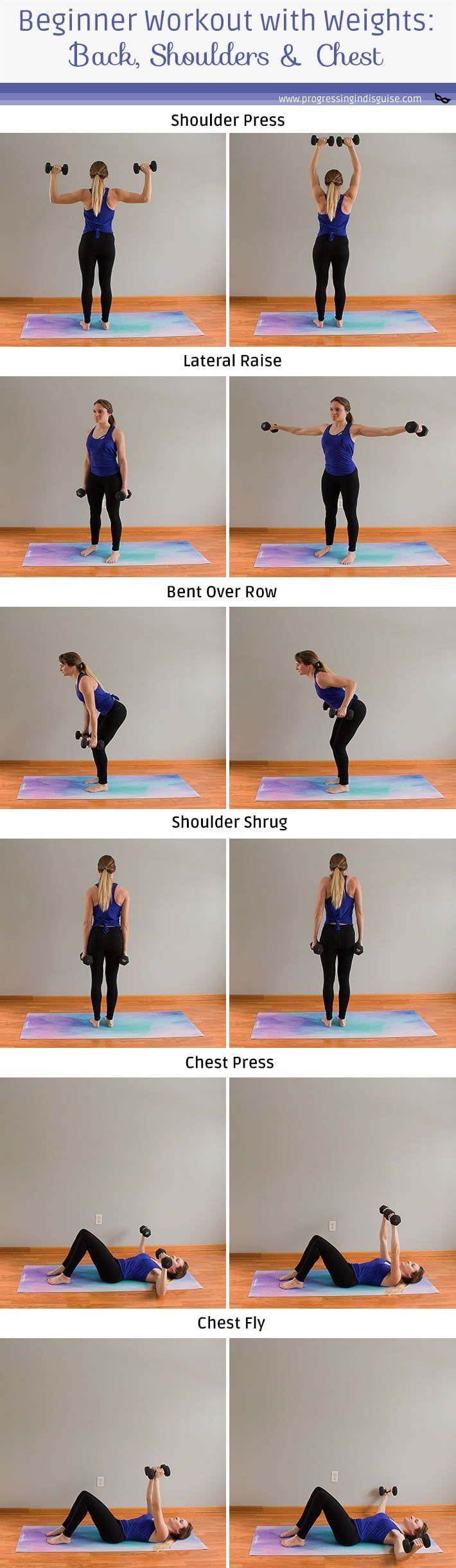 Beginner Workout with Weights: Full Body Dumbbell Workout - #beginnerarmworkouts