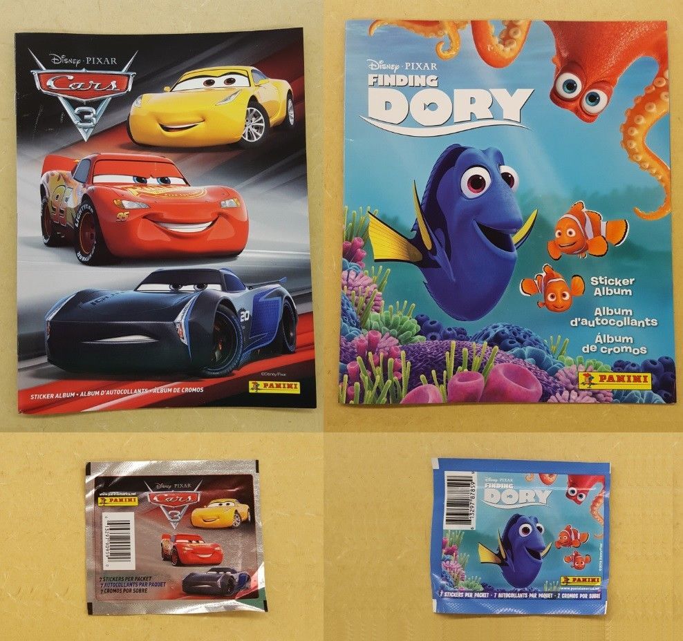 2 x cars disney pixar panini sticker packs