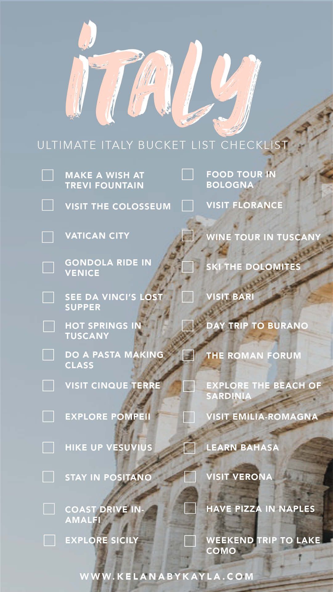 The Ultimate Italy Bucket List: 30+ Amazing Things To Do In Italy
