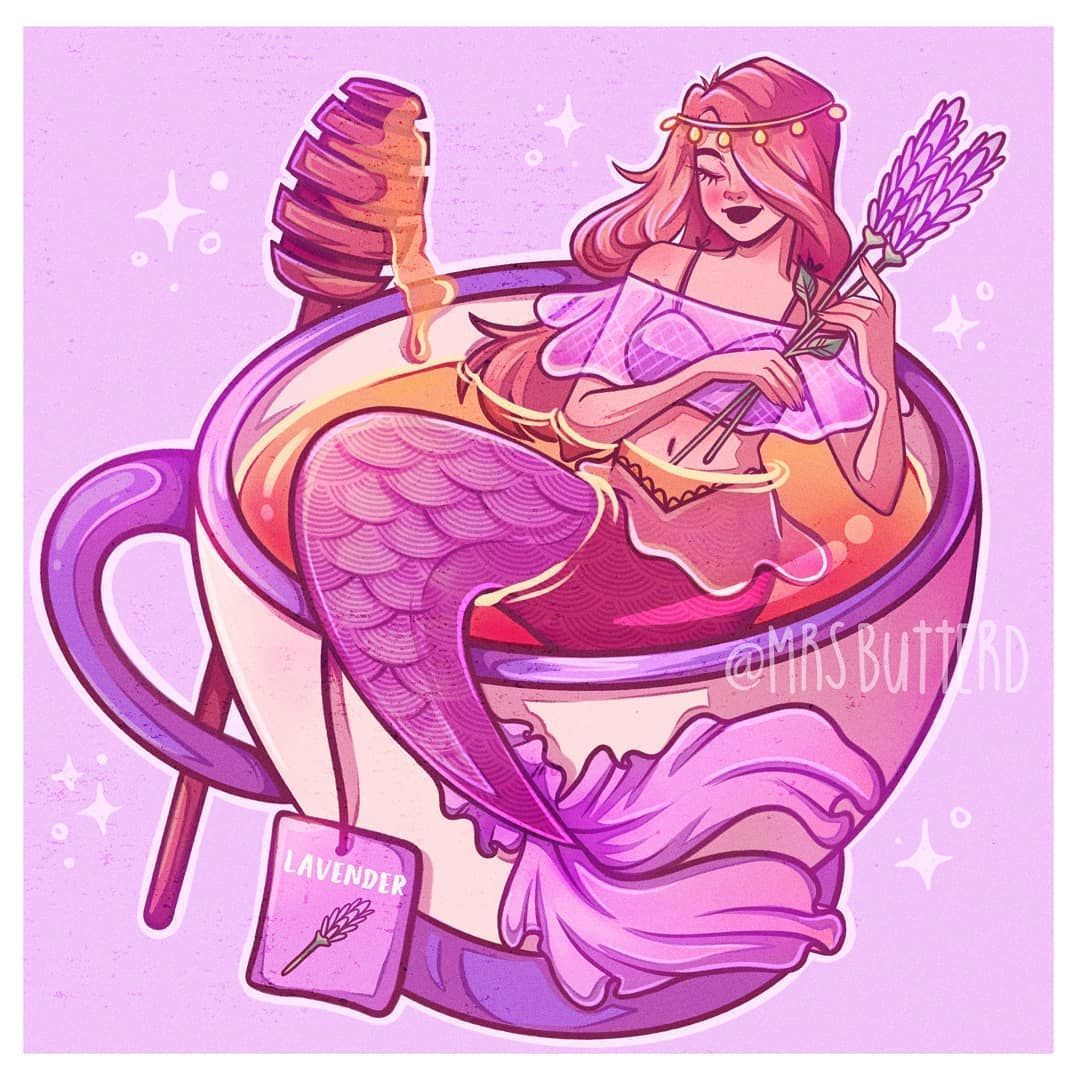 1 694 begenme 21 yorum instagram da daniela mrsbutterd lavender tea one of my fave tea flavor it s so tast mermaid sketch mermaid art kawaii art