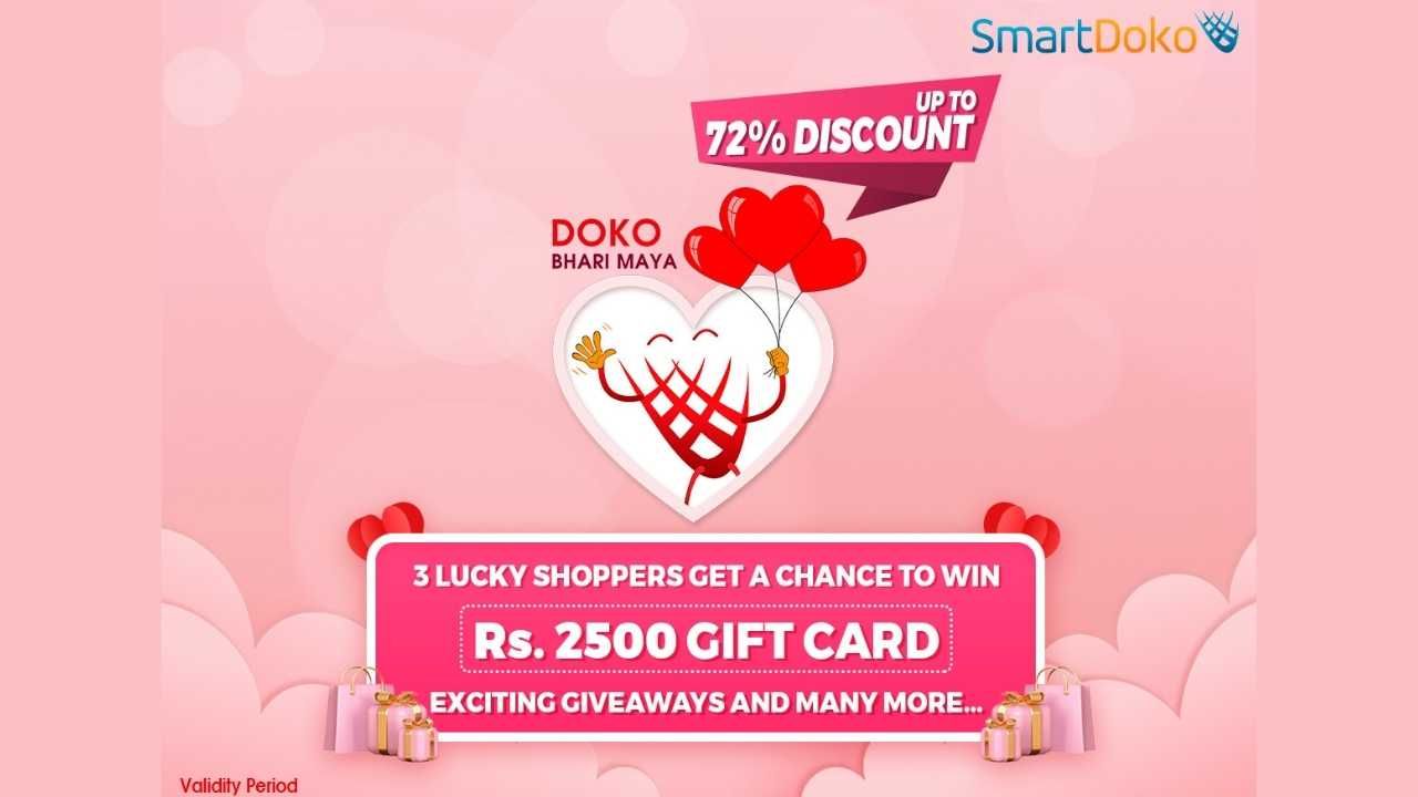 Celebrate the season of love with SmartDoko’s Valentine’s Offer “Doko Bhari Maya,” where you can handpick each present for your special someone. The online shopping platform SmartDoko has come up with its Valentine’s offer, “Doko Bhari Maya,” to help you celebrate the season of love. The company has made this offer to provide exclusive presents ... Read more Guess Seductive, Giveaway Gifts, Chocolate Roses, Rosé Brown, Simple Reminders, Curve Design, Brown Wallet, Gift Hampers, Simple Gifts