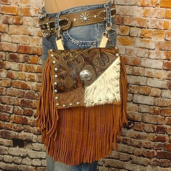 Made to order hands free clip on fringe belt bag
