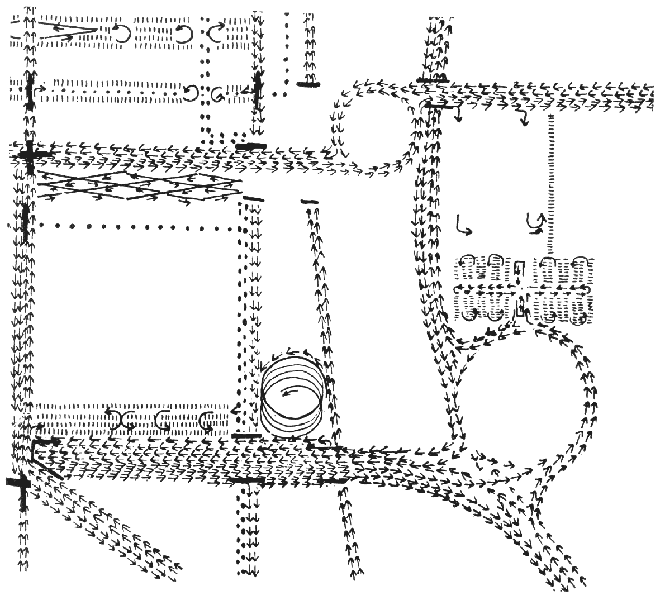 001 Louis Kahn movement diagram, Philadelphia Planning Study 001 Louis Kahn movement diagram, Philadelphia Planning Study