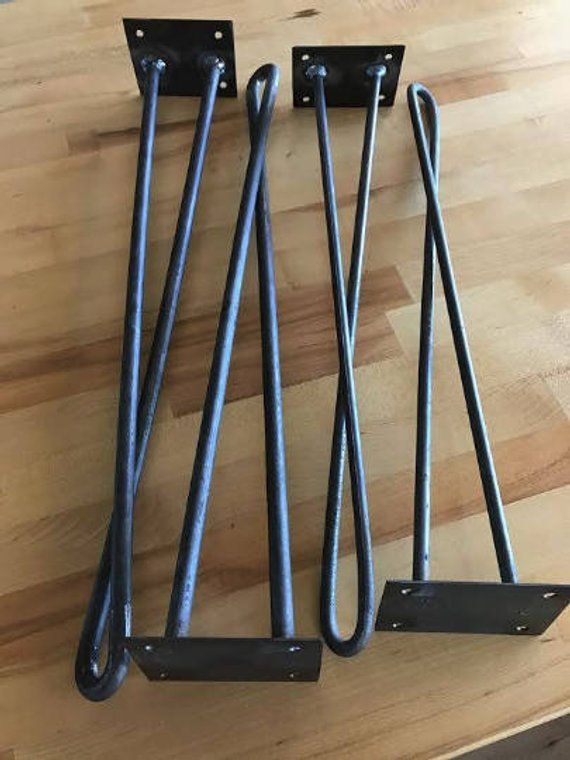 Twist Straight Hairpin Legs Set Of 4 Heavy Duty Brackets 1 2 Inch Twist Straight Hairpin Legs Set Of 4 Heavy Duty Brackets 1 2 Inch 3 8 Free Shipping Table Le