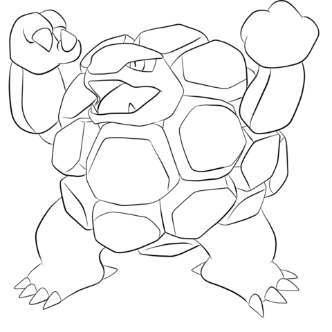 Click to see printable version of Golem Coloring page Pokemon