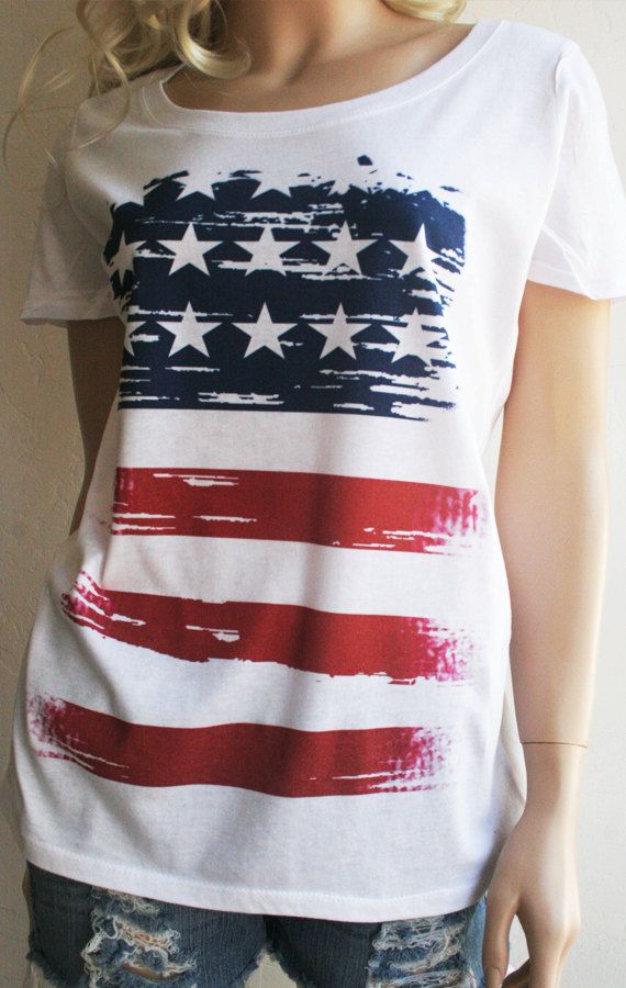 girls red white and blue shirt