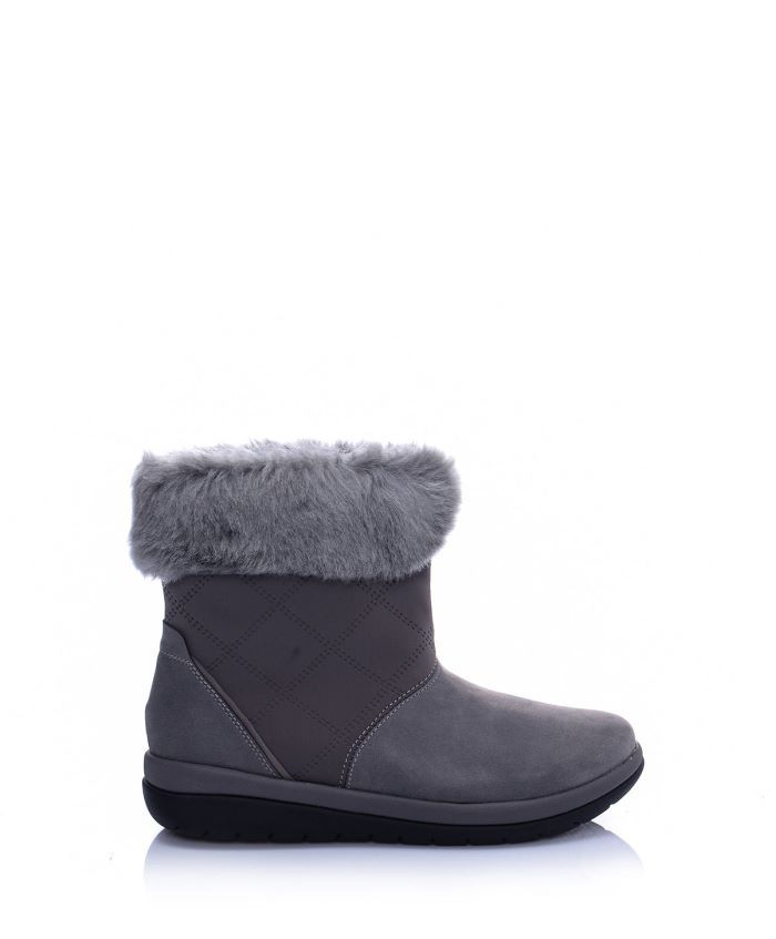 Clarks Gri Deri Duz Bot Boots Snowboots Shoes Outfit Fashion Trend Winter Bot Cizmeler Gri