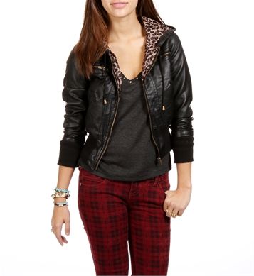 Black Faux Leather Jacket areli? maybe | Black faux leather jacket, Faux leather jackets
