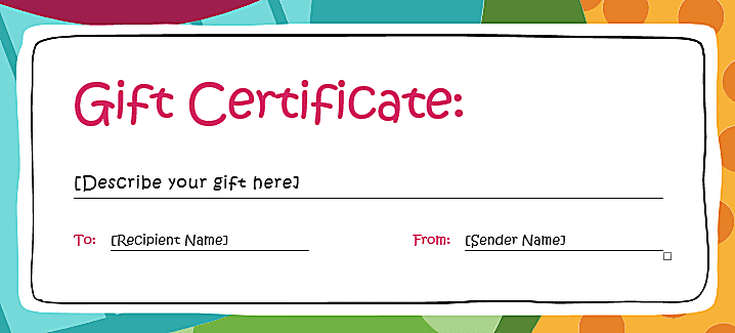 free gift certificate templates you can customize gift gift card word template