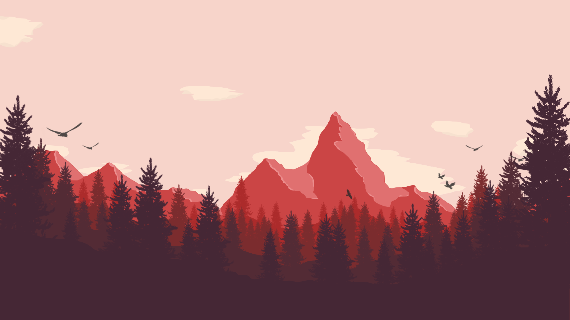 1920 x 1080 Mountains Desktop Wallpaper Calendar, Minimalist Desktop ...