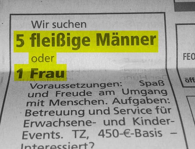 Lustige anzeige sie sucht ihn