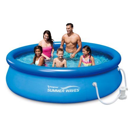 Summer Waves 10ft Quick Set Ring Pool With 600 Gph Filter Pump Walmart Com Summer Waves Blow Up Pool In Ground Pools