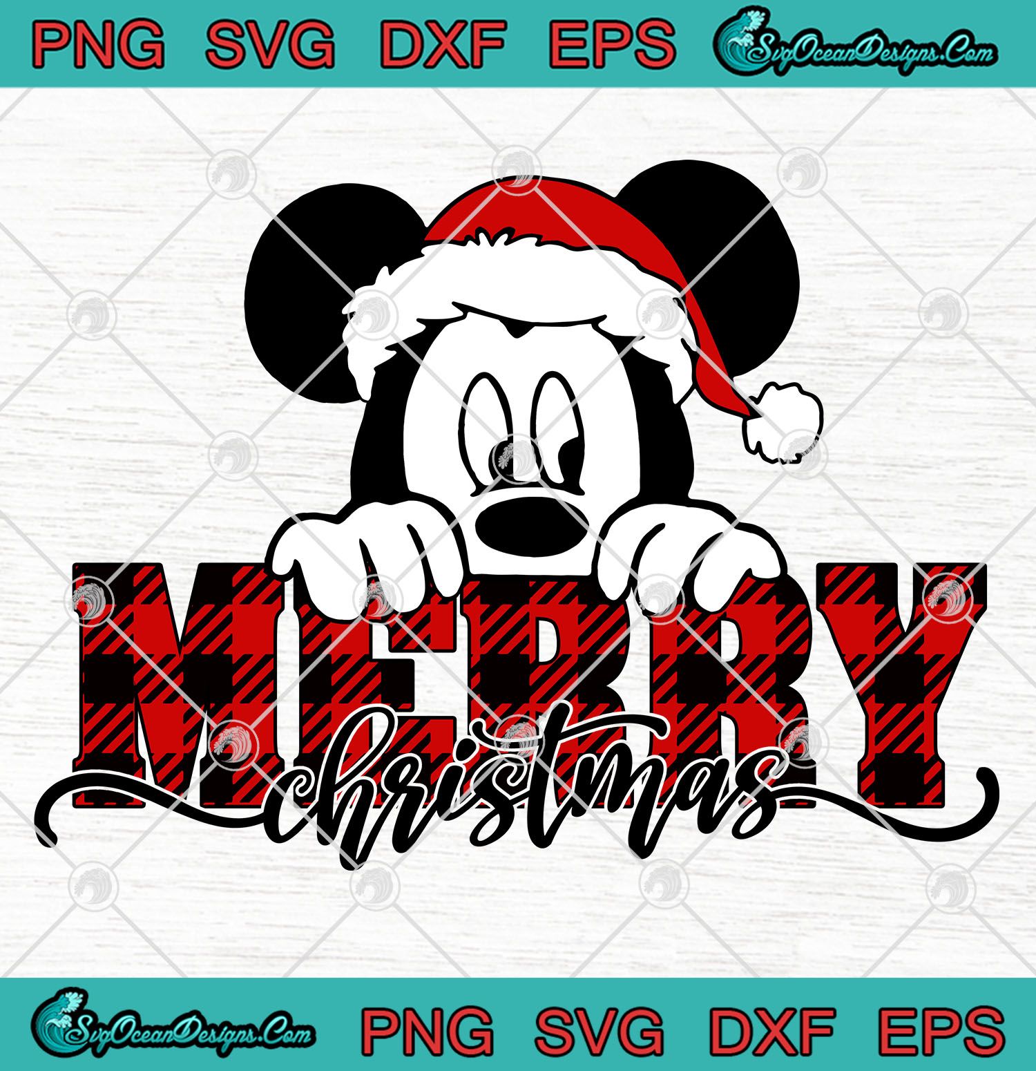 Download Mickey Mouse Merry Christmas PNG SVG EPS DXF Cricut file ...