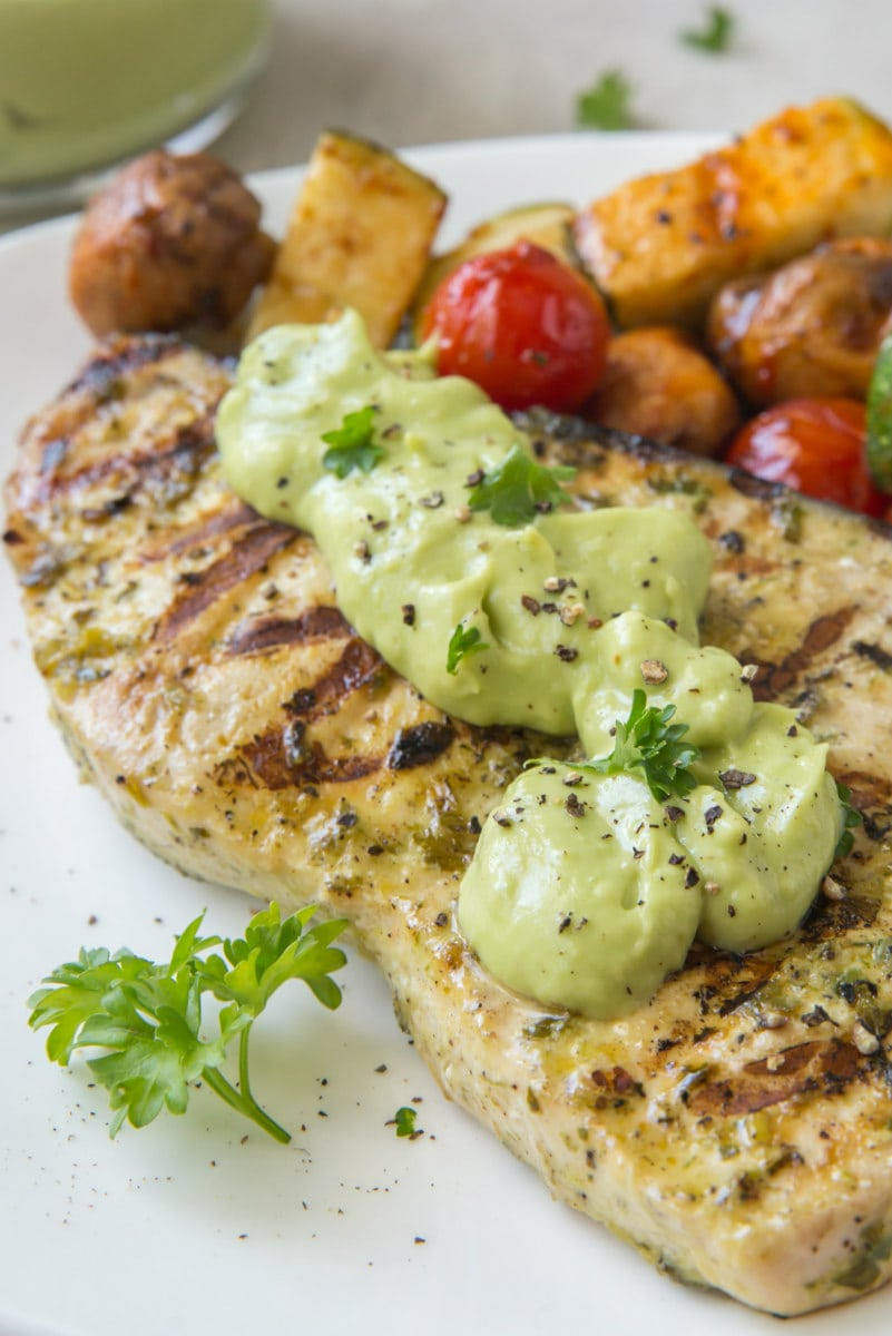 Grilled Swordfish Recipe Grilled Swordfish With Avocado Mayonnaise Recipe Grilled Swordfish Swordfish Recipes Cilantro Lime Marinade