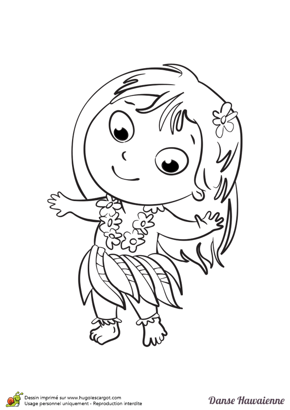 Page 44 Sur 45 Sur Hugolescargot Com Danse Hawaienne Coloriage Image A Colorier