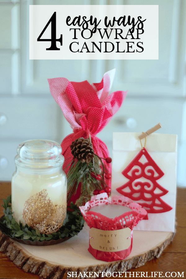 Our 4 easy ways to wrap candles for gifts make holiday gift giving