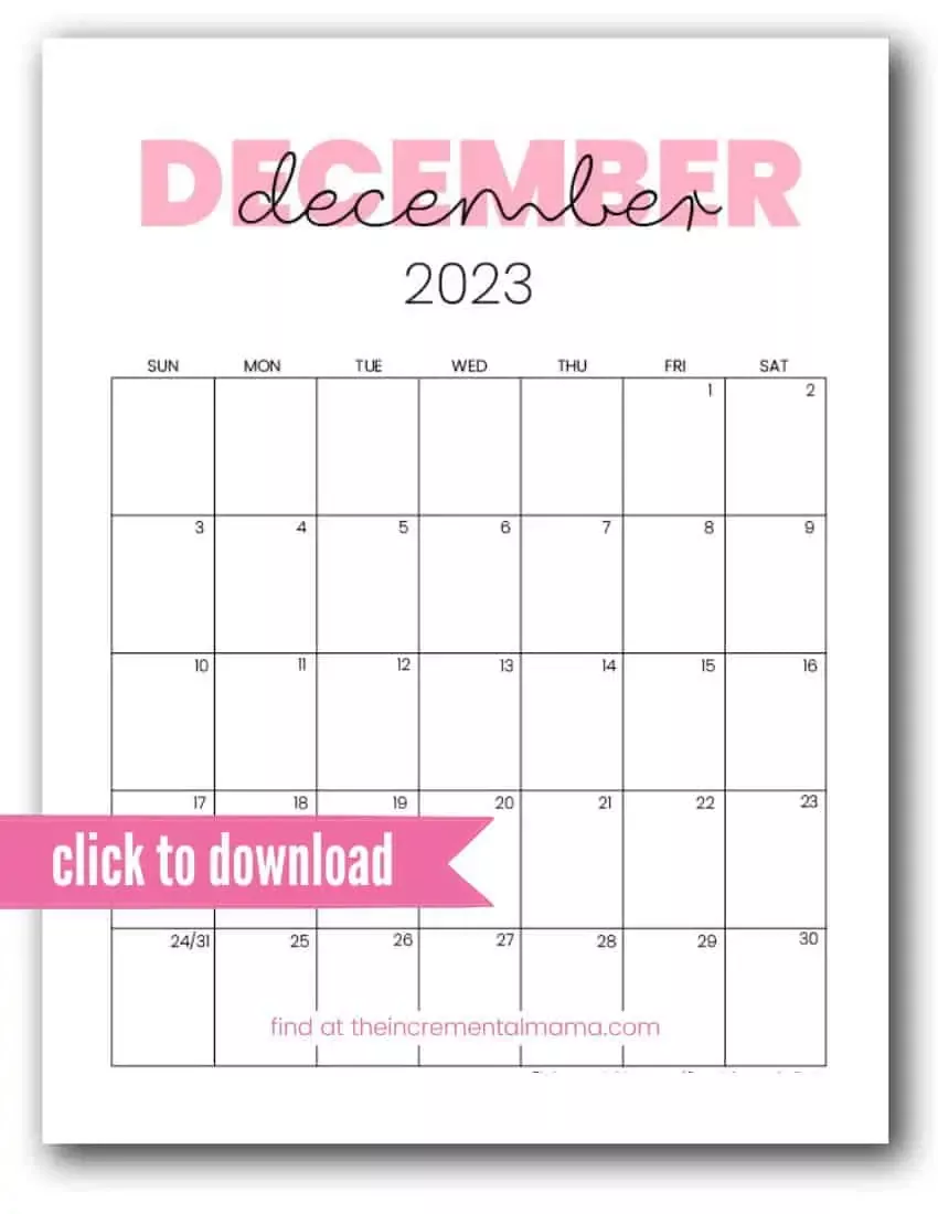 2023 Pink Calendar Printables - Free PDFs To Get Organized