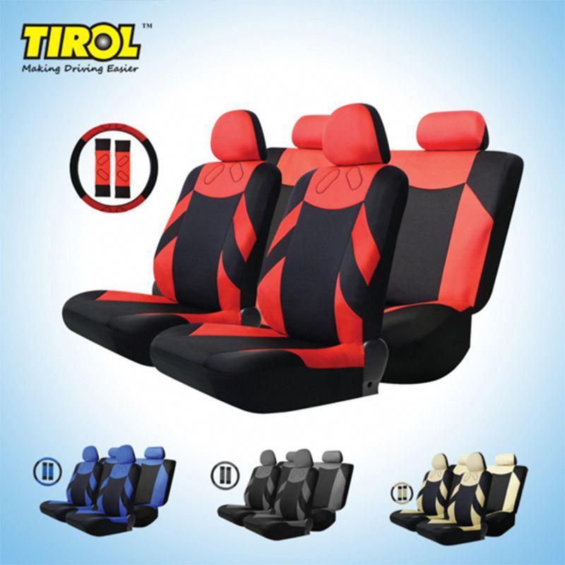 Fashion Grid Design Durable Easy Clean Pu Leather Universal Five Car Seat Cover Car Seats Carseat Cover Leather Car Seat Covers