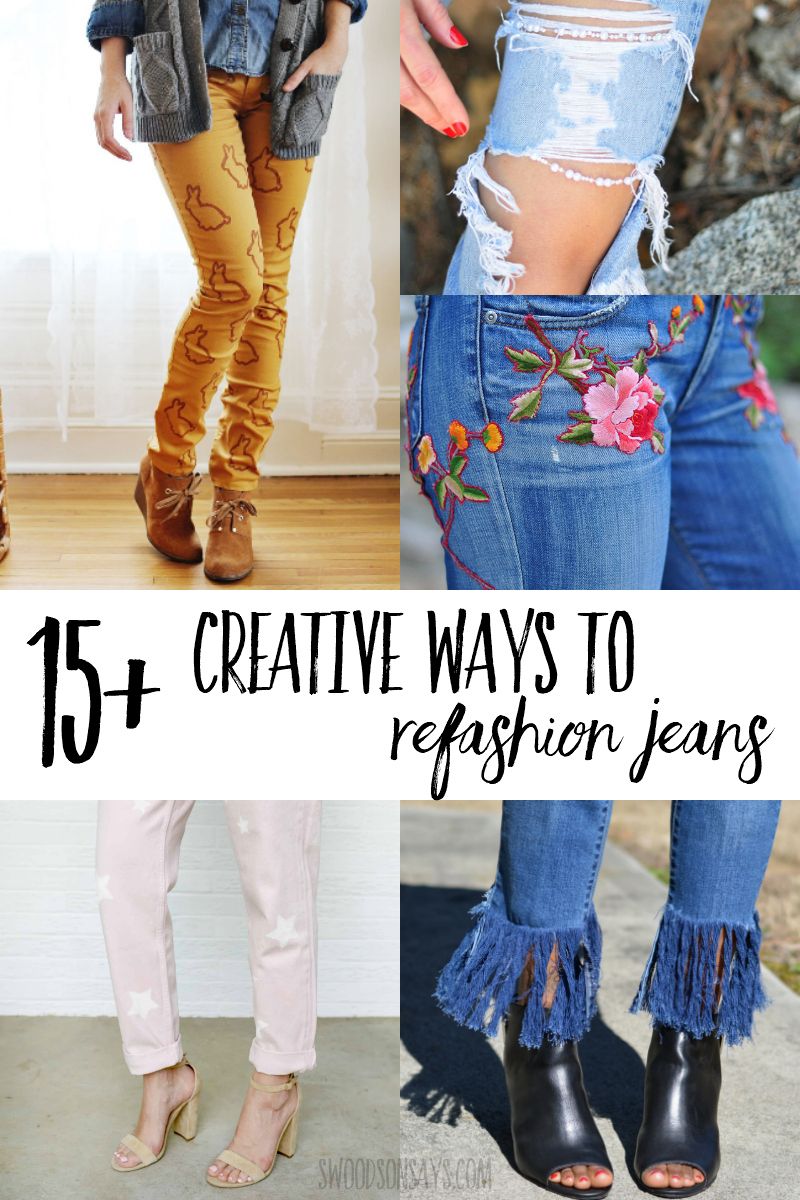 How to redesign old jeans - 15 denim refashion ideas | Jeans refashion ...