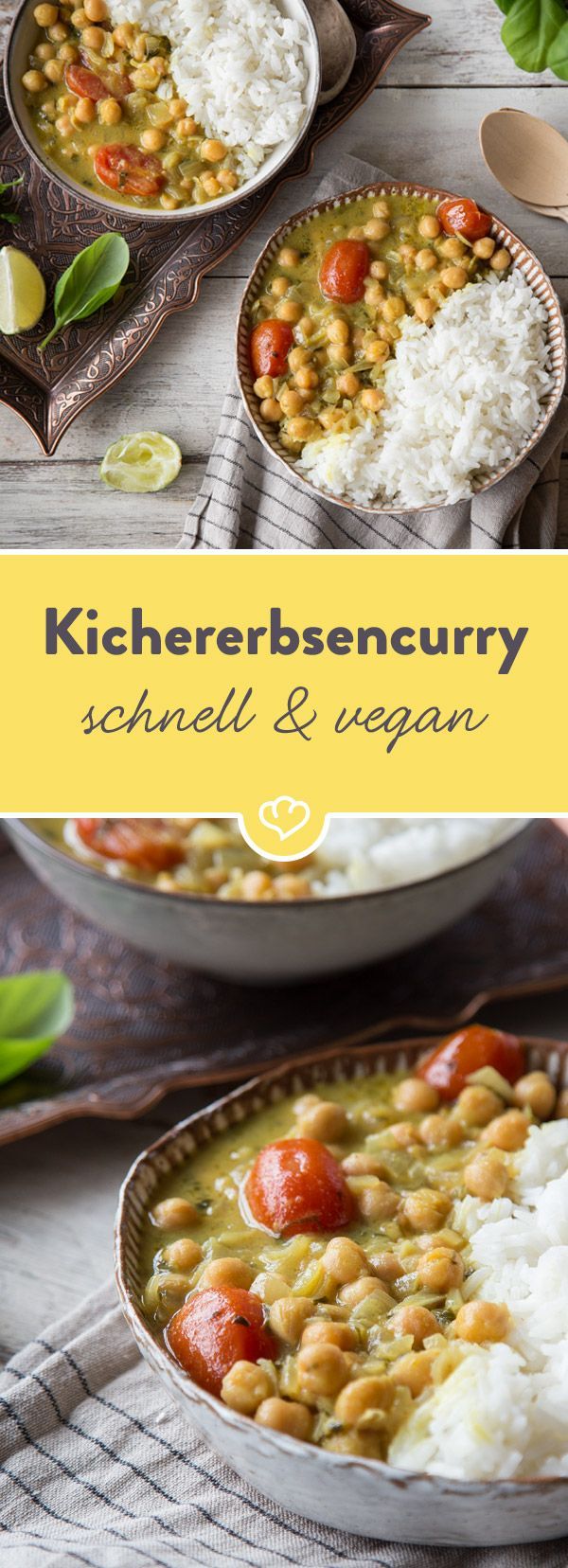 Veganes für Eilige: Würziges Kichererbsencurry