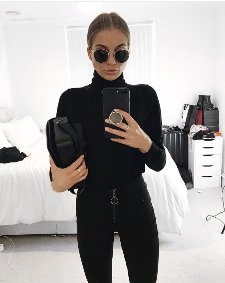 all black outfit aesthetic