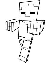 Minecraft logo and villager coloring page Topcoloringpagesnet in