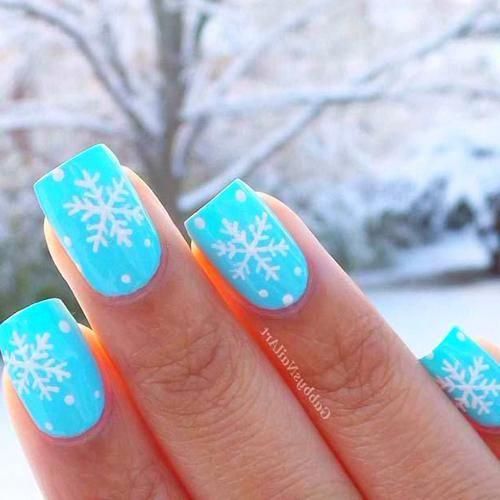 light blue nail designs with snowflakes light blue nail designs with snowflakes
