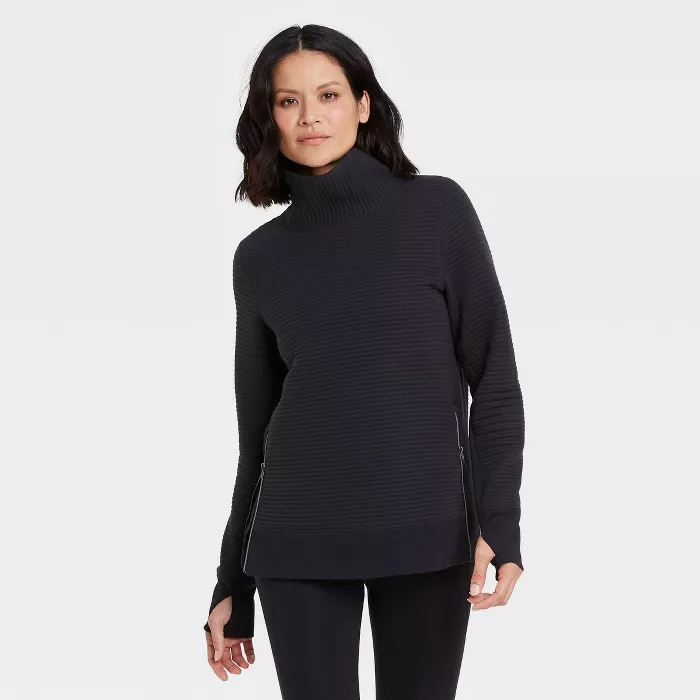 Women's Quilted Pullover with Funnel Neck Collar - All in Motion ...