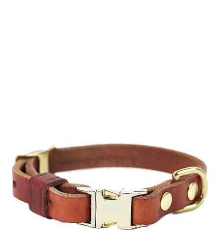A Handmade Natural Vegetable Tanned Adjule Leather Dog Collar With Sy Brass Ring For Leash Attachment Collars Puppy - Quick Release Leather Dog Collar A Handmade Natural Vegetable Tanned Adjule Leather Dog Collar With Sy Brass Ring For Leash Attachment Collars Puppy - Quick Release Leather Dog Collar