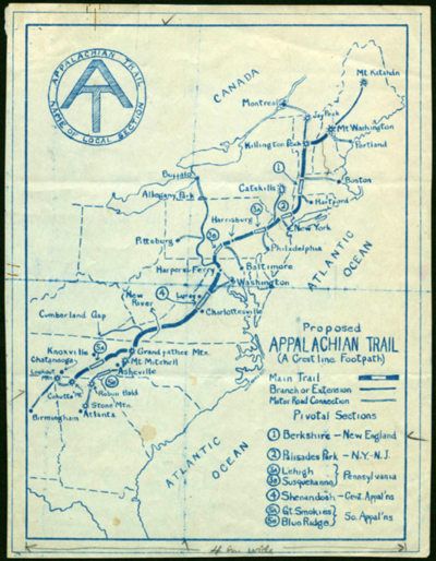 Proposed Appalachian Trail Map When Grandfather Mountain Was Considered And Mt Washington Th Appalachian Trail Hiking Appalachian Trail Appalachian Trail Map
