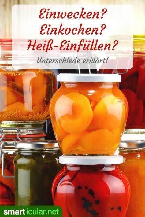 Einkochen, Einwecken, Heiß-Einfüllen: Unterschiede der Methoden erklärt