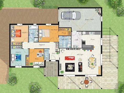 Modele maison Villa Thalia CGIE plans de maison Pinterest - construire une maison de 200m2 Modele maison Villa Thalia CGIE plans de maison Pinterest - construire une maison de 200m2