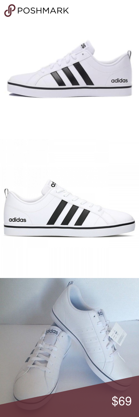 Adidas Mens Neo Pace Vs Low Top Fashion Sneaker Adidas Mens Neo Pace Vs Aw4594 Sneaker White Black Size 10 Brand New Sneakers Fashion Sneakers Adidas Fashion