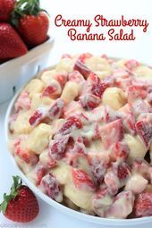 Creamy Strawberry Banana Salad via CincyShopper.com - #Banana #CincyShoppercom #...
