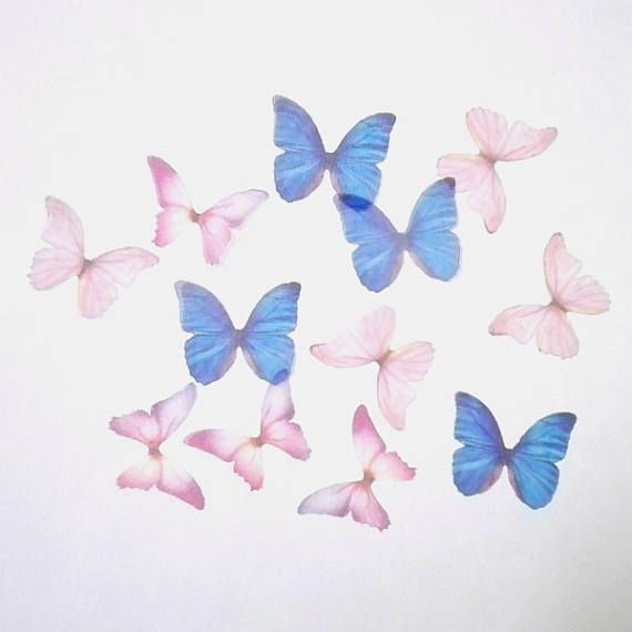 Organza Fabric Butterfly Wings Butterflies Craft Jewelry Hat Making Earrings Findings Sewing Project-3CM/&4CM5CM-30 Pieces Mixed In Lot!