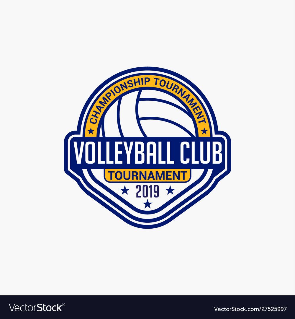 Set Badges Logos Volleyball Teams Volleyball Badge Logo Volleyball Team