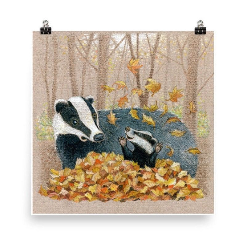 Diy Prints, Framed Art Prints, Canvas Prints, Baby Badger, Canvas Frame, Canvas Wall Art, Adventure Print, Autumn Magic, Love Drawings