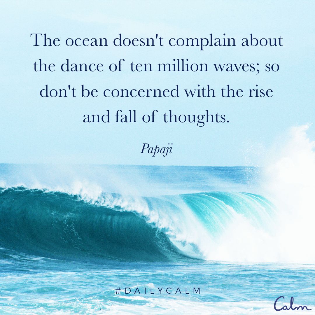 #DailyCalm @calm | Wave quotes, Ocean quotes, Calm quotes
